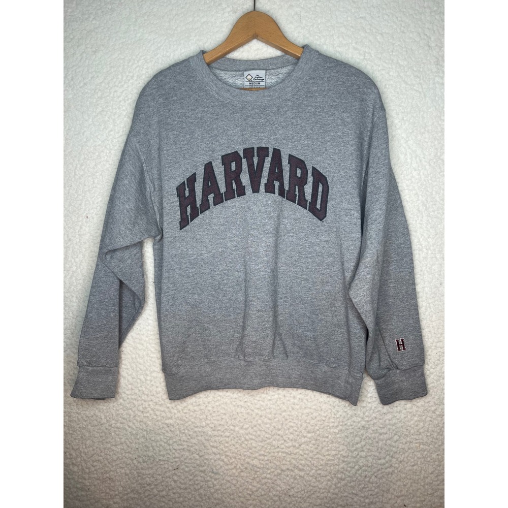 The Cotton Exchange Harvard University Sweatshirt Mens Medium Gray Made in USA